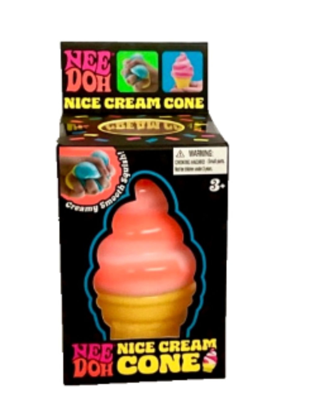 Schylling NEEDOH Nice Cream Cone ORANGE 🧡 Ice Cream Swirl Squishy Authentic